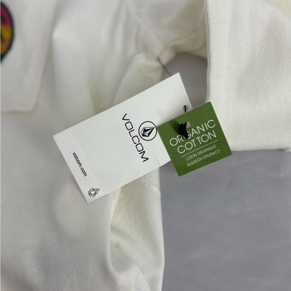 VOLCOM POCKET DIAL LONG SLEEVE TEE - STAR WHITE Size Small - Picture 5 of 7